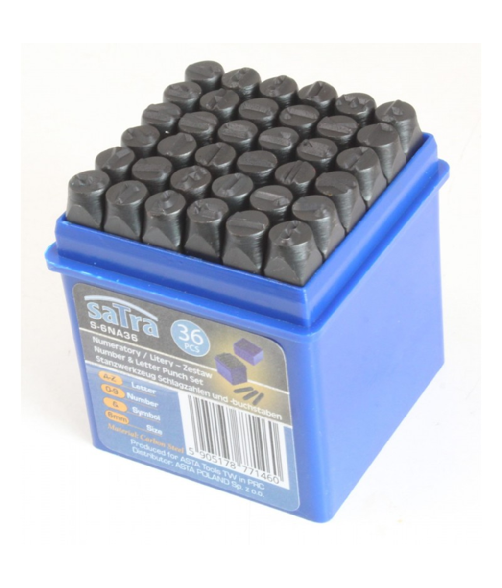 Set poansoane / pansoane cu cifre-litere-simboluri 6mm 36piese Asta Poland S-6NA36 Set poansoane / pansoane cu cifre-litere-simboluri 6mm 36piese Asta Poland S-6NA36