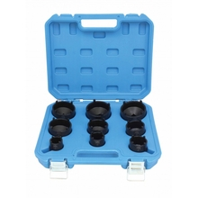 Set chei tubulare cu 4 pini pentru piulite canelate KM4 - KM12 9 piese Asta Poland S-9GNS Set chei tubulare cu 4 pini pentru piulite canelate KM4 - KM12 9 piese Asta Poland S-9GNS