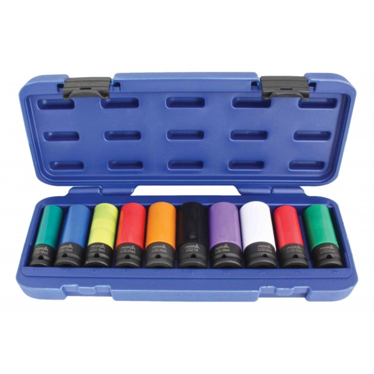 Set tubulare de impact cu protectie pentru jante din aliaj antrenare 1/2" 10 piese Asta Poland A-WN1210 Set tubulare de impact cu protectie pentru jante din aliaj antrenare 1/2" 10 piese Asta Poland A-WN1210