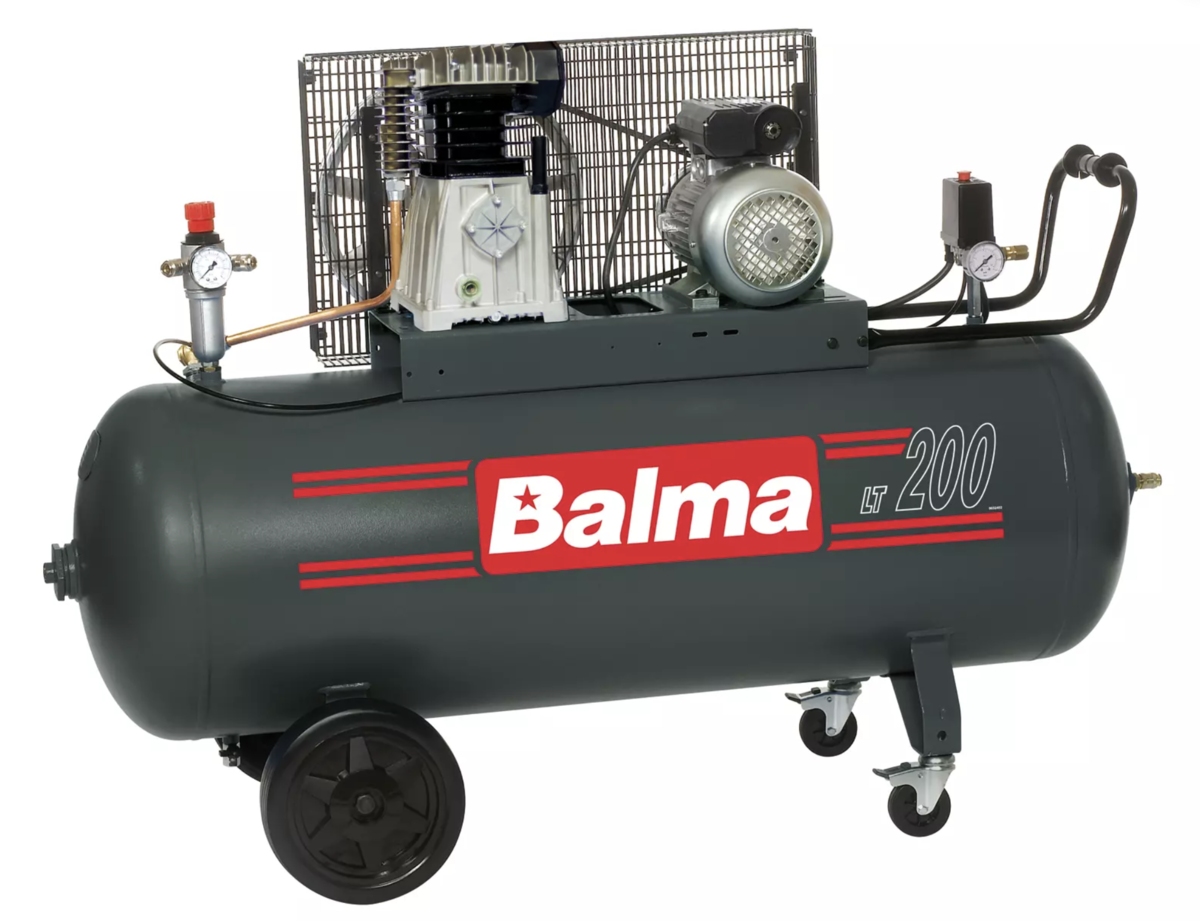 Compresor profesional 200 litri 3 Hp - 393 litri / min - 400V Balma Italy NS31S/200 - 4116028601