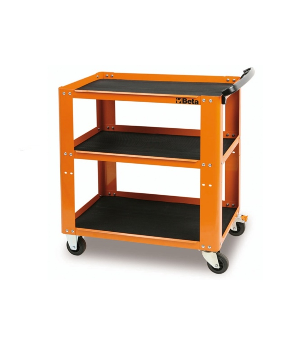 Carucior mobil cu 3 rafturi suprapuse C51 Orange Beta Tools  Carucior mobil cu 3 rafturi suprapuse C51 Orange Beta Tools