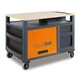 Dulap pentru scule cu 10 sertare si blat de lemn SUPERTANK Beta Tools RSC28 Orange