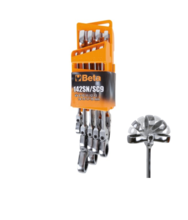 Set de chei combinate cu clichet articulate 8 - 19mm 142SN/SC9 (9 piese) Beta Tools Set de chei combinate cu clichet articulate 8 - 19mm 142SN/SC9 (9 piese) Beta Tools