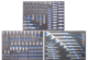 Dulap de scule cu 8 sertare echipat + lada de scule cu 4 sertare 263 scule Profi Standard Maxi BGS Technic 4088