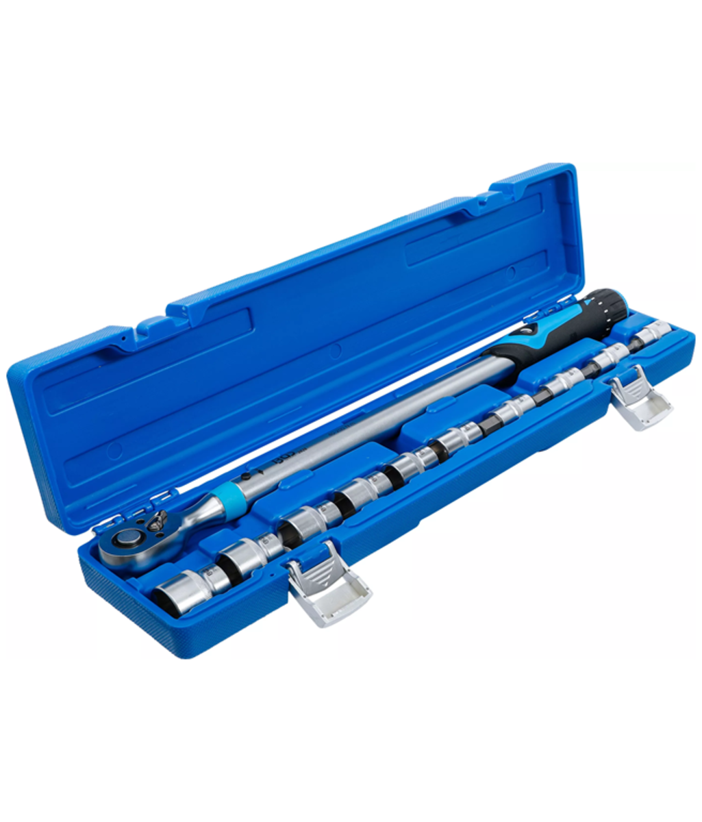 Set cheie dinamometrica 1/2" 40-200Nm + accesorii 11 piese BGS Technic 2865