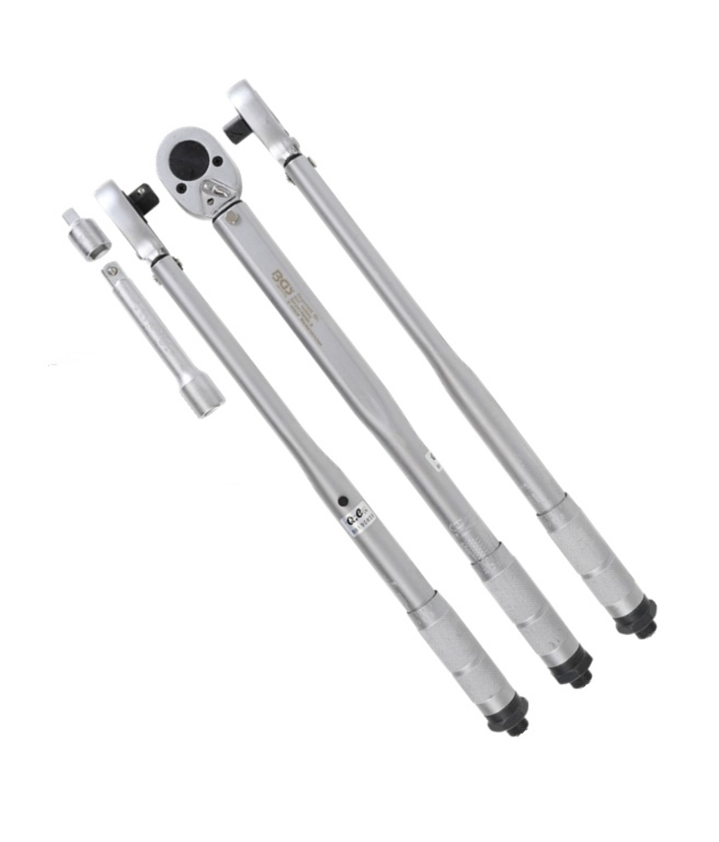 Cheie dinamometrica 1/2" 28 - 210Nm cu adaptor si prelungitor BGS Technic 