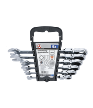 Set chei combinate cu clichet 8 - 19 mm cu capete flexibile, 6 piese BGS Technic 30004 Set chei combinate cu clichet 8 - 19 mm cu capete flexibile, 6 piese BGS Technic 30004