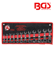 Set chei cu clicket ajustabil extrascurte 12buc BGS Technic 30003 Set chei cu clicket ajustabil extrascurte 12buc BGS Technic 30003