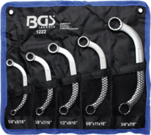 Chei inelare semi-luna Spanner in Inch 1/4" - 7/8" BGS Technic (5 piese)  Chei inelare semi-luna Spanner in Inch 1/4" - 7/8" BGS Technic (5 piese)