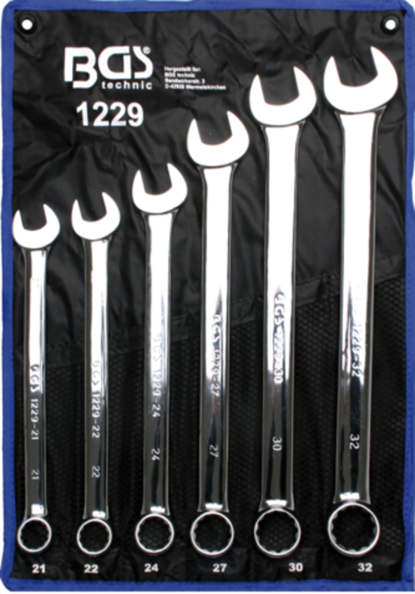 Chei combinate Spanner XXL extra lungi 21 - 32mm BGS Technic (6 piese) Chei combinate Spanner XXL extra lungi 21 - 32mm BGS Technic (6 piese)