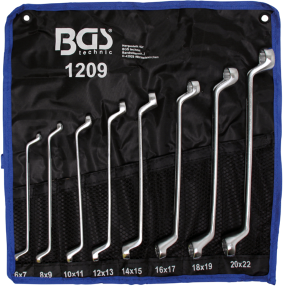 Chei inelare cu cot Spanner 6 - 22mm BGS Technic (8 piese)