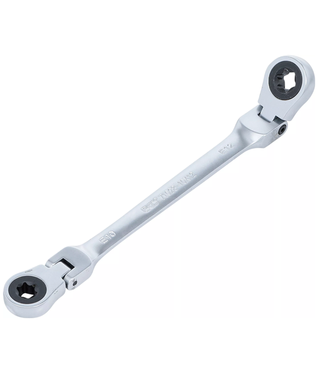 Cheie inelara dubla cu clichet articulata E10XE12 BGS Technic 71028-10X12 Cheie inelara dubla cu clichet articulata E10XE12 BGS Technic 71028-10X12