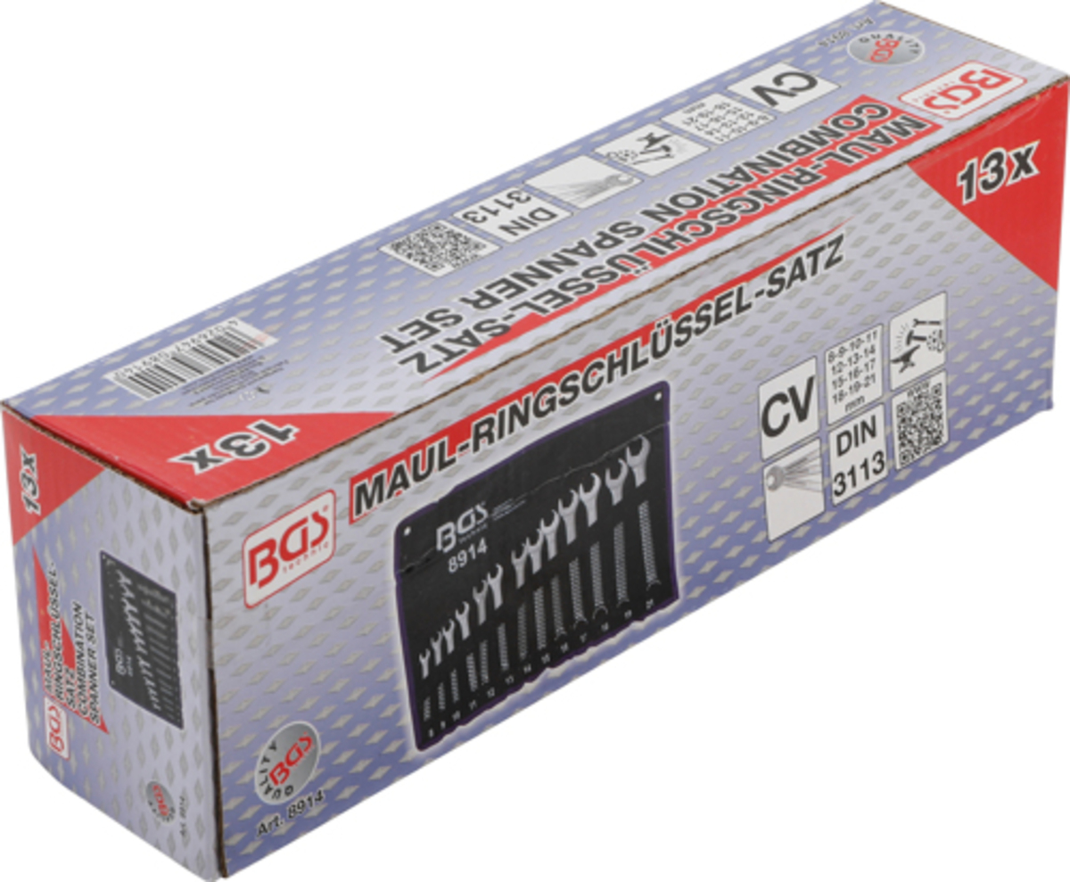 Set chei combinate cu clichet 8 - 21 mm 13 piese BGS Technic 8914 Set chei combinate cu clichet 8 - 21 mm 13 piese BGS Technic 8914