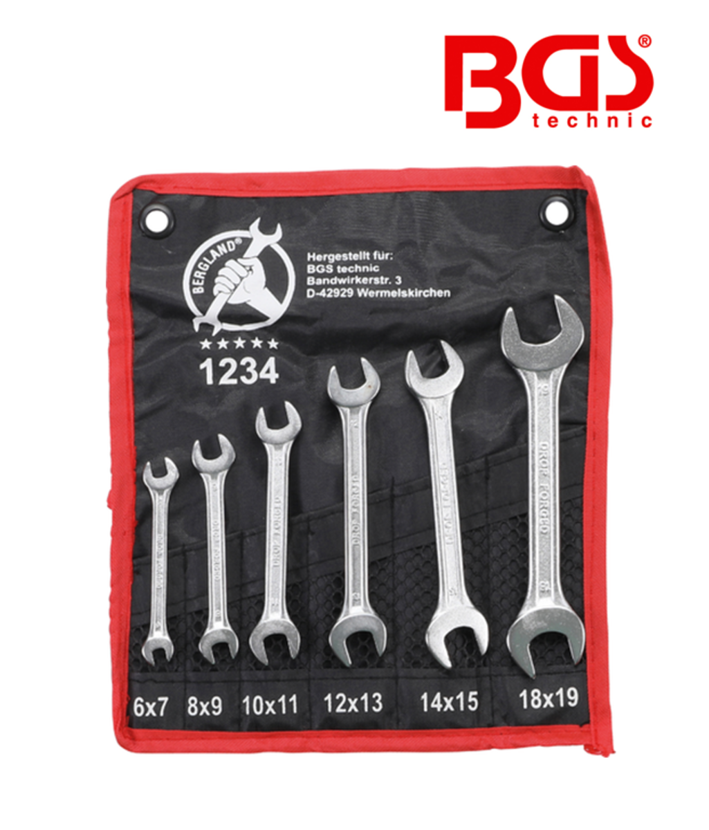 Set chei fixe duble 6 x 7 - 18 x 19 mm, 6 piese BGS Technic 1234