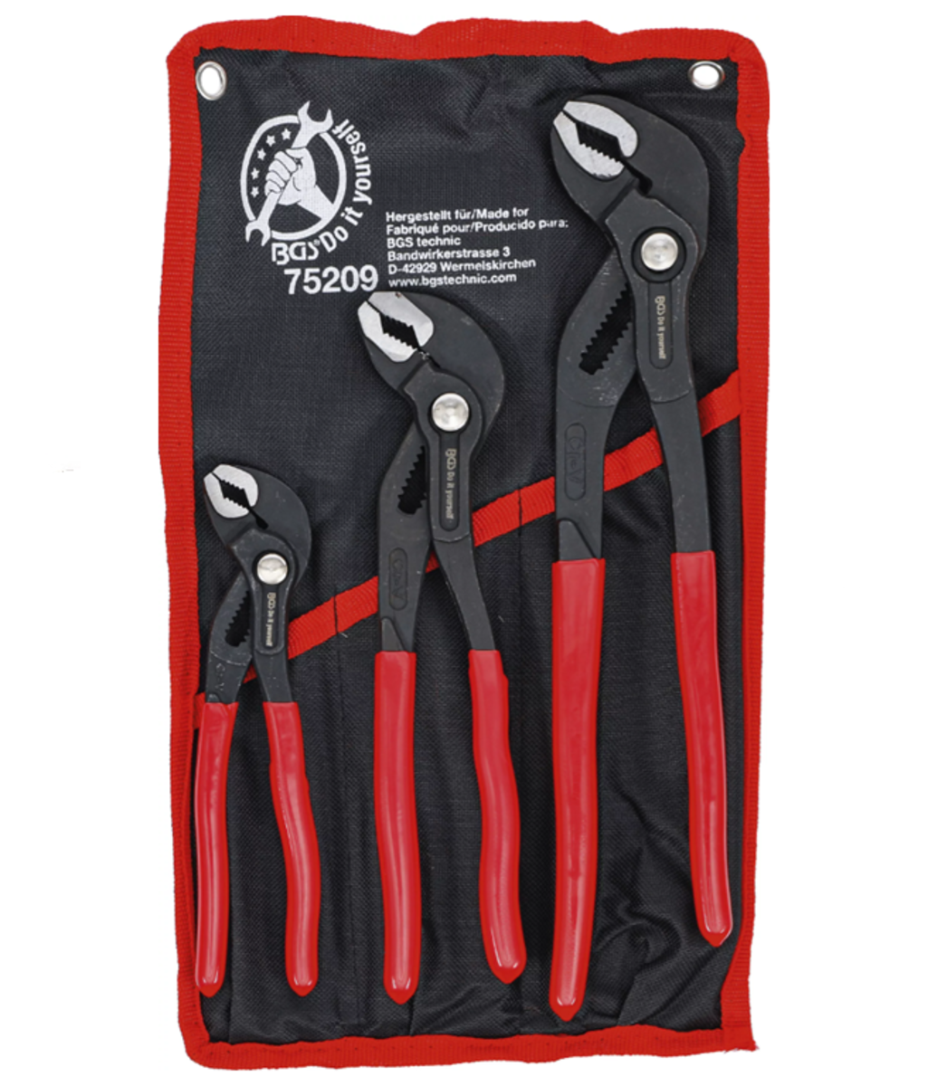 Set clesti pentru instalator 175 / 240 / 300 mm 3 piese BGS Technic 75209 Set clesti pentru instalator 175 / 240 / 300 mm 3 piese BGS Technic 75209