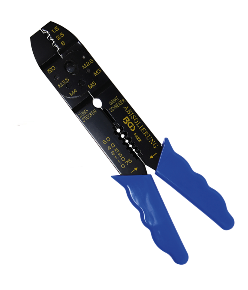 Cleste de dezizolat cabluri electrice - sertizat papuci - taiat 200mm BGS Technic Cleste de dezizolat cabluri electrice - sertizat papuci - taiat 200mm BGS Technic