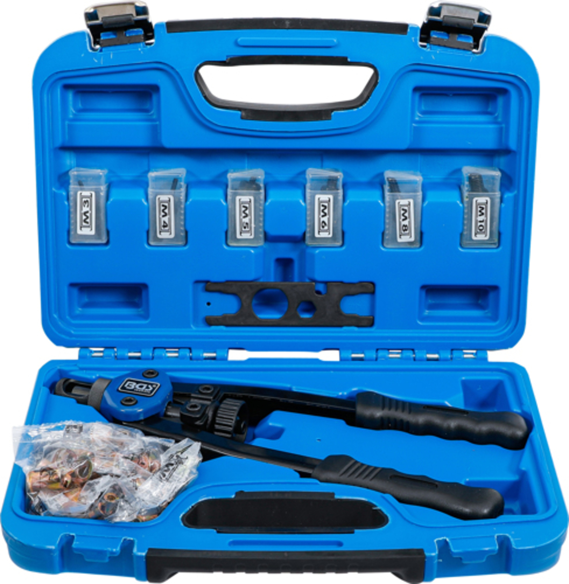 Cleste pentru piulite-nituri M3-M10 68 piese BGS Technic 408 Cleste pentru piulite-nituri M3-M10 68 piese BGS Technic 408