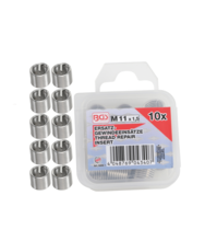 Insertii Helicoil pentru reparatii filete M11x1.5 - 10 piese BGS Technic 9436-1 Insertii Helicoil pentru reparatii filete M11x1.5 - 10 piese BGS Technic 9436-1