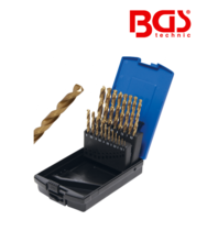 Set burghie titan 1-10mm HSS-G 19 piese BGS Technic 2040 Set burghie titan 1-10mm HSS-G 19 piese BGS Technic 2040