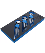 Set chei tip L extra-lungi imbus hexagonale/Torx/Torx cu gaura in mijloc 27 piese BGS Technic 74259 Set chei tip L extra-lungi imbus hexagonale/Torx/Torx cu gaura in mijloc 27 piese BGS Technic 74259
