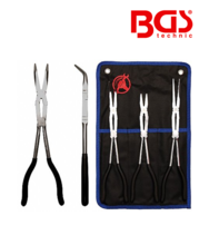 Set clesti lungi cu articulatie dubla : drept, usor indoit, curbat, lungime 340mm BGS Technic 416 Set clesti lungi cu articulatie dubla : drept, usor indoit, curbat, lungime 340mm BGS Technic 416