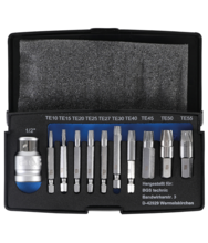 Set extractoare pentru suruburi cu cap Torx T10-T55 11piese BGS Technic 9170 Set extractoare pentru suruburi cu cap Torx T10-T55 11piese BGS Technic 9170