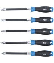Set surubelnite flexibile cu maner rotund E4-E8 5 piese BGS Technic 70019 Set surubelnite flexibile cu maner rotund E4-E8 5 piese BGS Technic 70019