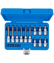 Set cu biti Torx 1/4" 1/2" T10-T60 cu tubulara 18 piese BGS Technic 5173 Set cu biti Torx 1/4" 1/2" T10-T60 cu tubulara 18 piese BGS Technic 5173