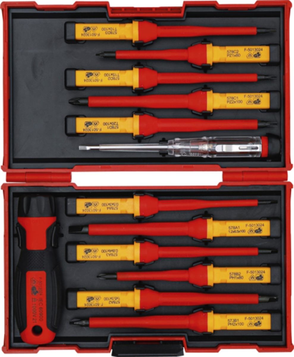 Set surubelnite VDE cu capete interschimbabile 13 piese BGS Technic 35814 Set surubelnite VDE cu capete interschimbabile 13 piese BGS Technic 35814