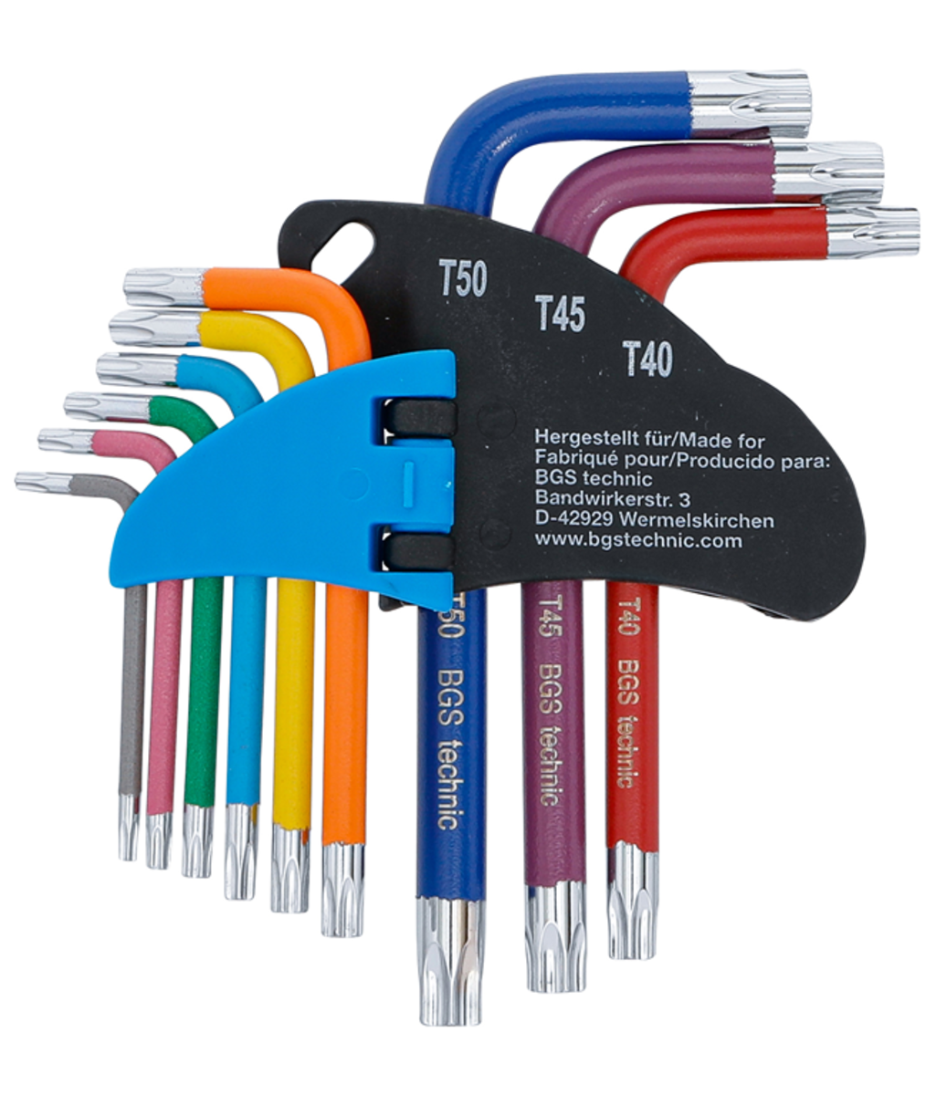 Set chei tip L Profil T T10-T50 9 piese BGS Technic 74457 Set chei tip L Profil T T10-T50 9 piese BGS Technic 74457