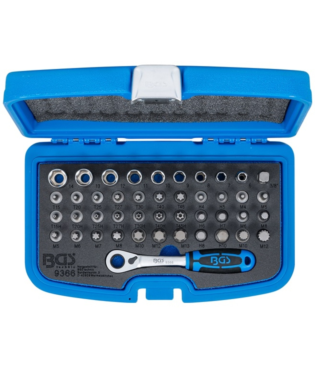 Set biti si chei tubulare 44 piese BGS Technic 9366  Set biti si chei tubulare 44 piese BGS Technic 9366