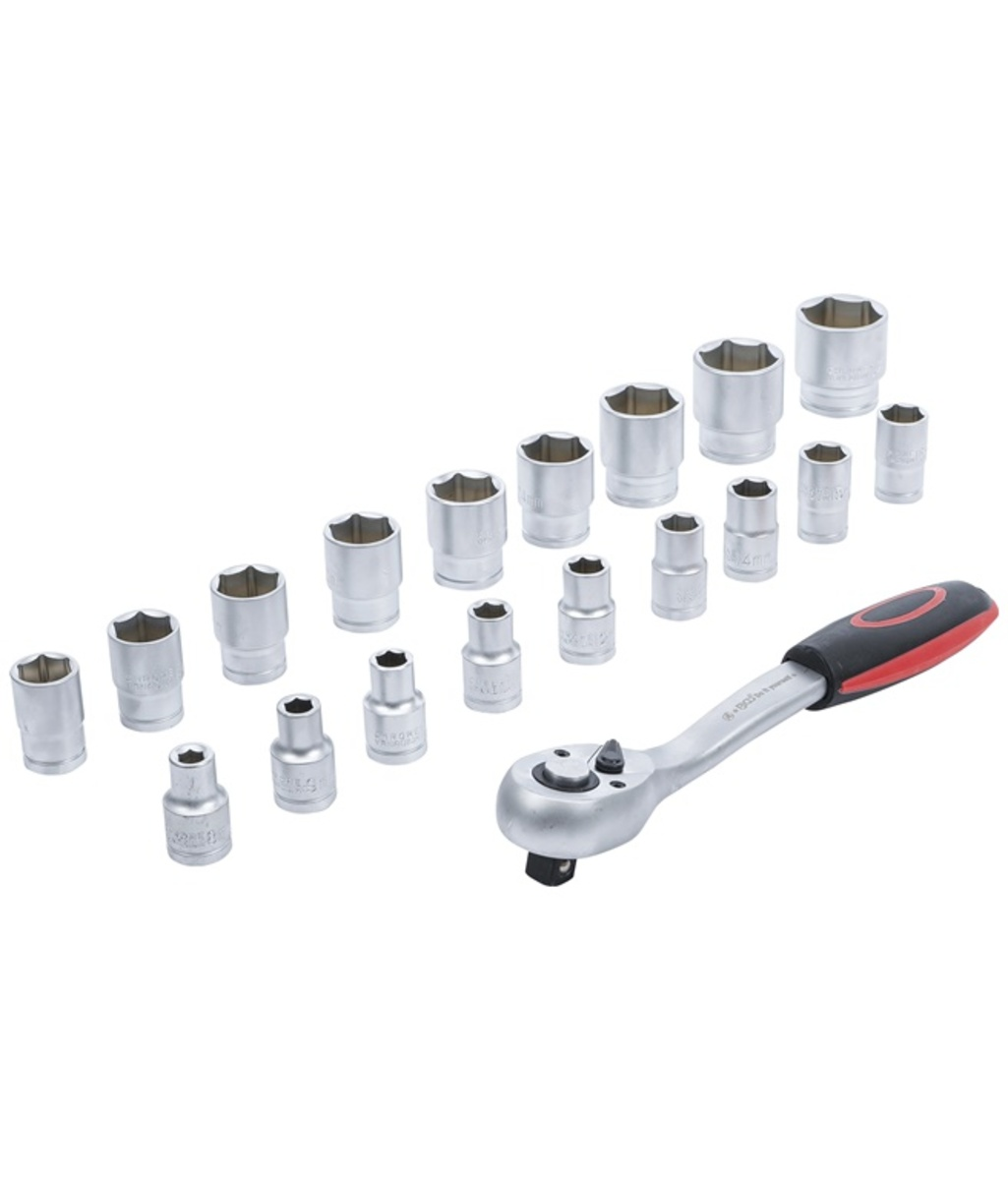 Set chei tubulare 1/2" 8-32mm 19 piese BGS Technic 15110 Set chei tubulare 1/2" 8-32mm 19 piese BGS Technic 15110