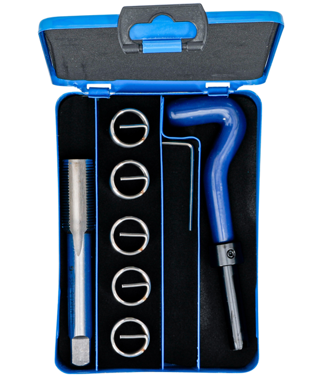 Set Helicoil pentru reparatii filete M18x1.5 - 7 piese BGS 9433 Set Helicoil pentru reparatii filete M18x1.5 - 7 piese BGS 9433