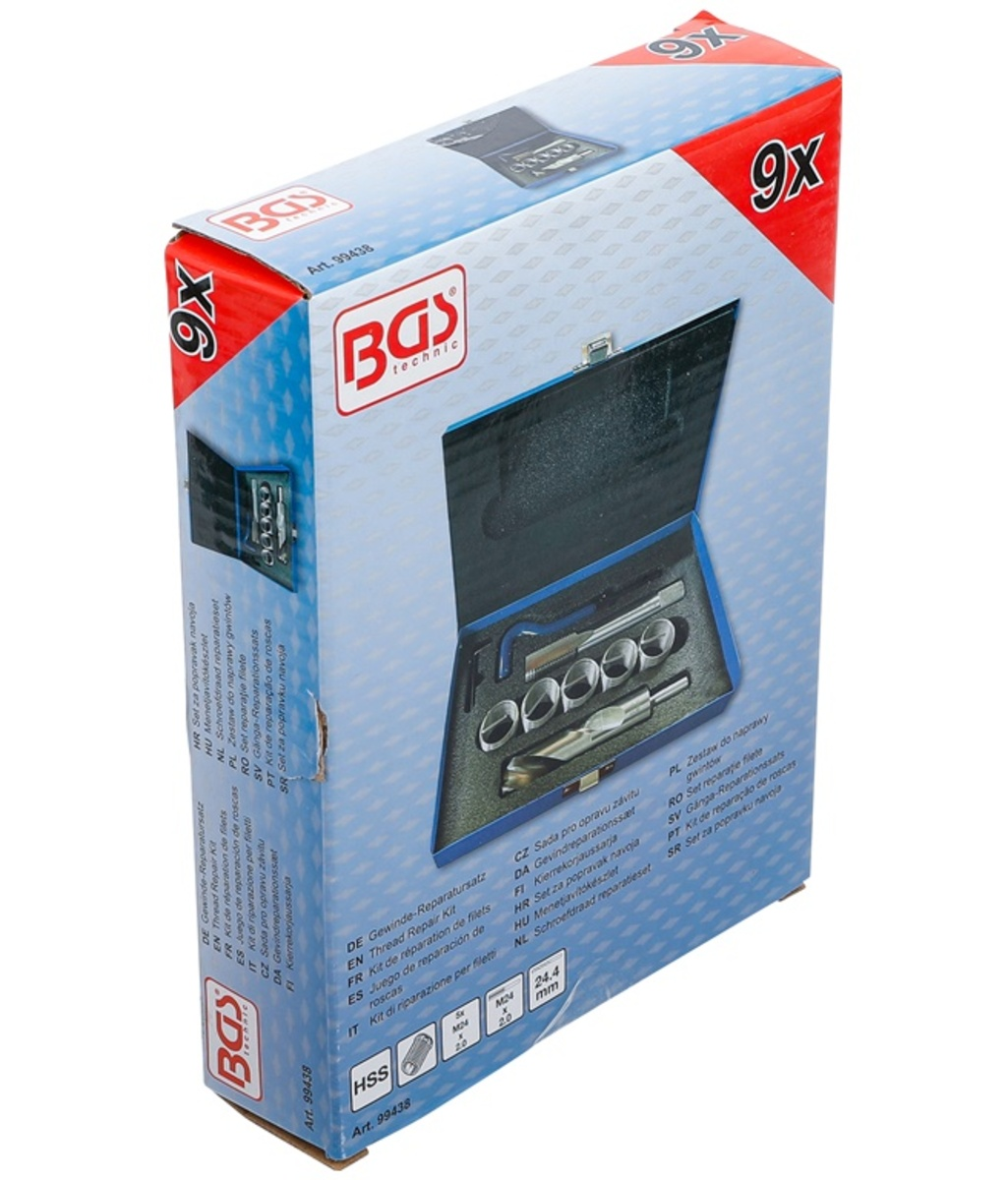 Set Helicoil pentru reparatii filete M24x2.0 - 9piese BGS Technic 99438