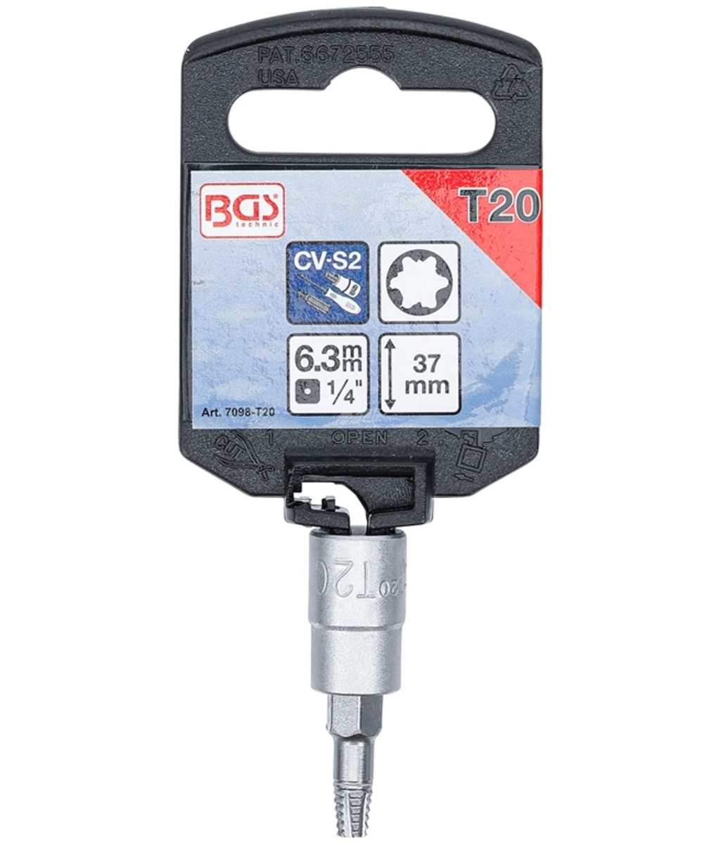 Extractor pentru suruburi 1/4"-T20 BGS Technic 7098-T20