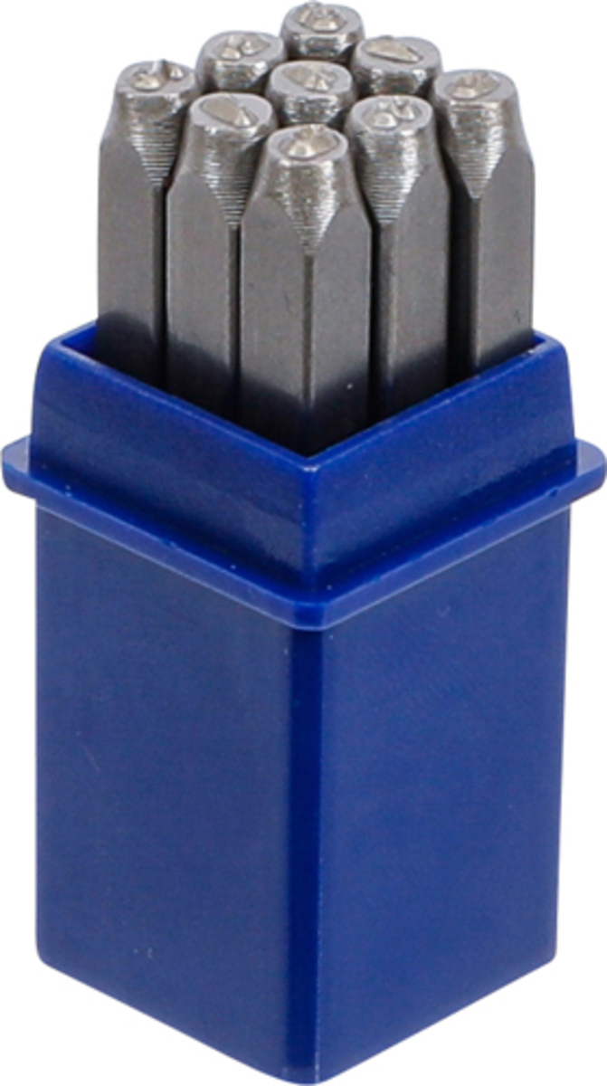 Set poansoane / pansoane cu cifre 0 la 8 / 2.5mm DIN 1451 BGS Technic 3028