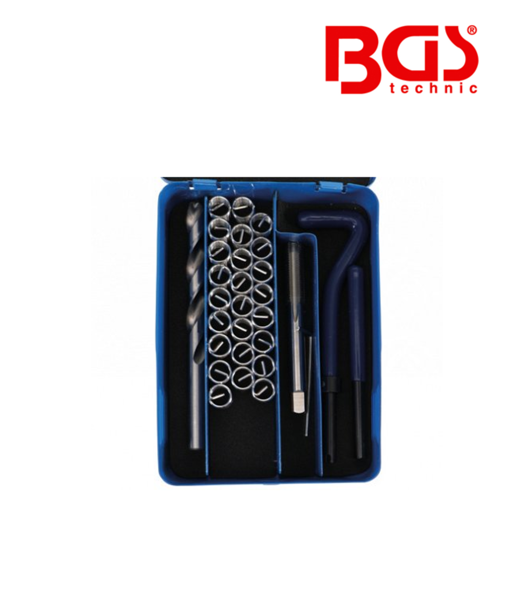 Set Helicoil pentru reparatii filete M10x1.25 - 29 piese BGS 9428 