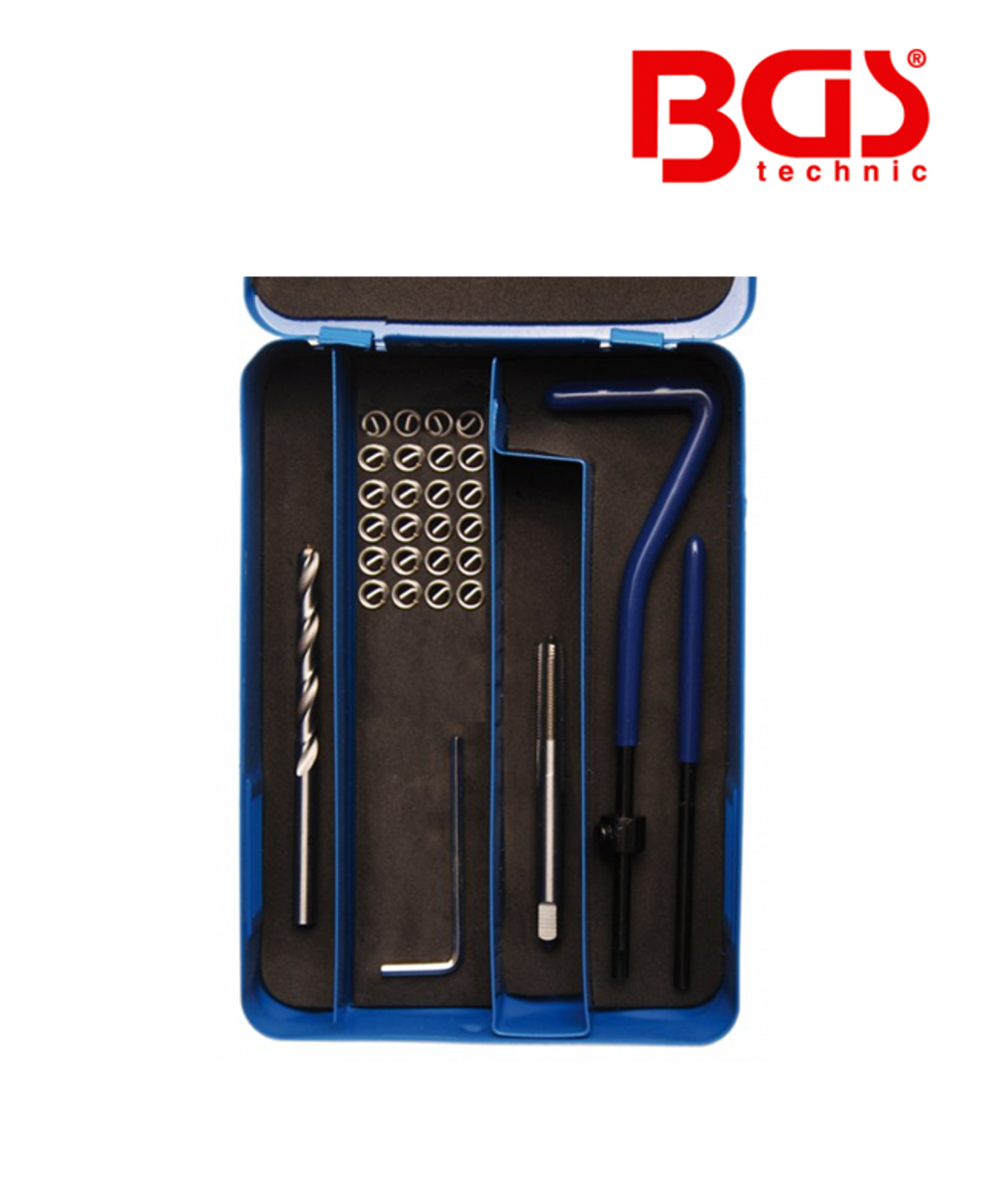 Set Helicoil pentru reparatii filete M5x0.8 - 29 piese BGS Technic 1952