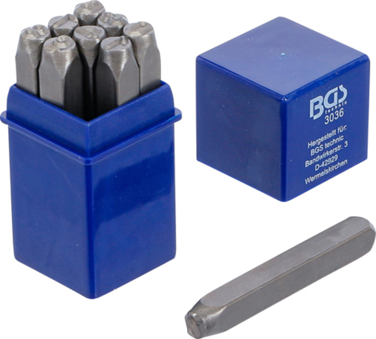 Set poansoane / pansoane cu cifre 0 la 8 / 6mm DIN 1451 BGS Technic 3036 Set poansoane / pansoane cu cifre 0 la 8 / 6mm DIN 1451 BGS Technic 3036