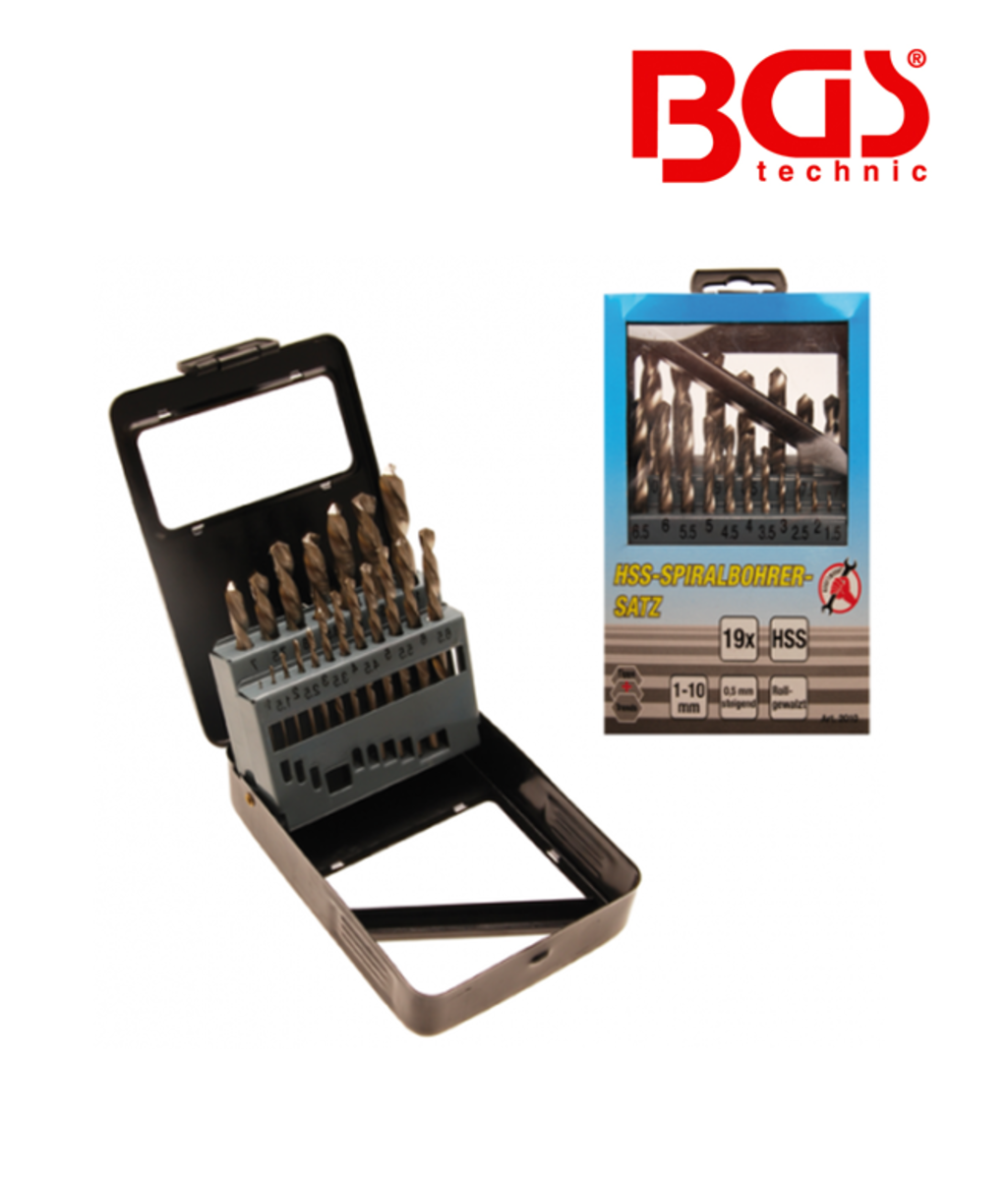 Set spirale HSS pentru metal, 1-10 mm BGS Technic 2010 Set spirale HSS pentru metal, 1-10 mm BGS Technic 2010