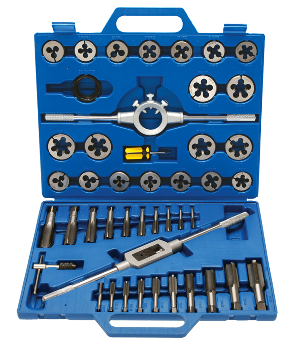 Trusa cu filiere si tarozi M6 - M24 Tungsten Steel BGS Technic Trusa cu filiere si tarozi M6 - M24 Tungsten Steel BGS Technic