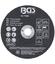 Set discuri debitare pentru otel Ø75x1.0x10mm 5 piese BGS Technic 70998 Set discuri debitare pentru otel Ø75x1.0x10mm 5 piese BGS Technic 70998