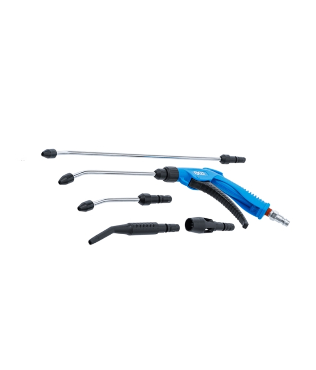 Pistol de suflat cu aer comprimat cu 5 adaptoare BGS Technic 7177 Pistol de suflat cu aer comprimat cu 5 adaptoare BGS Technic 7177