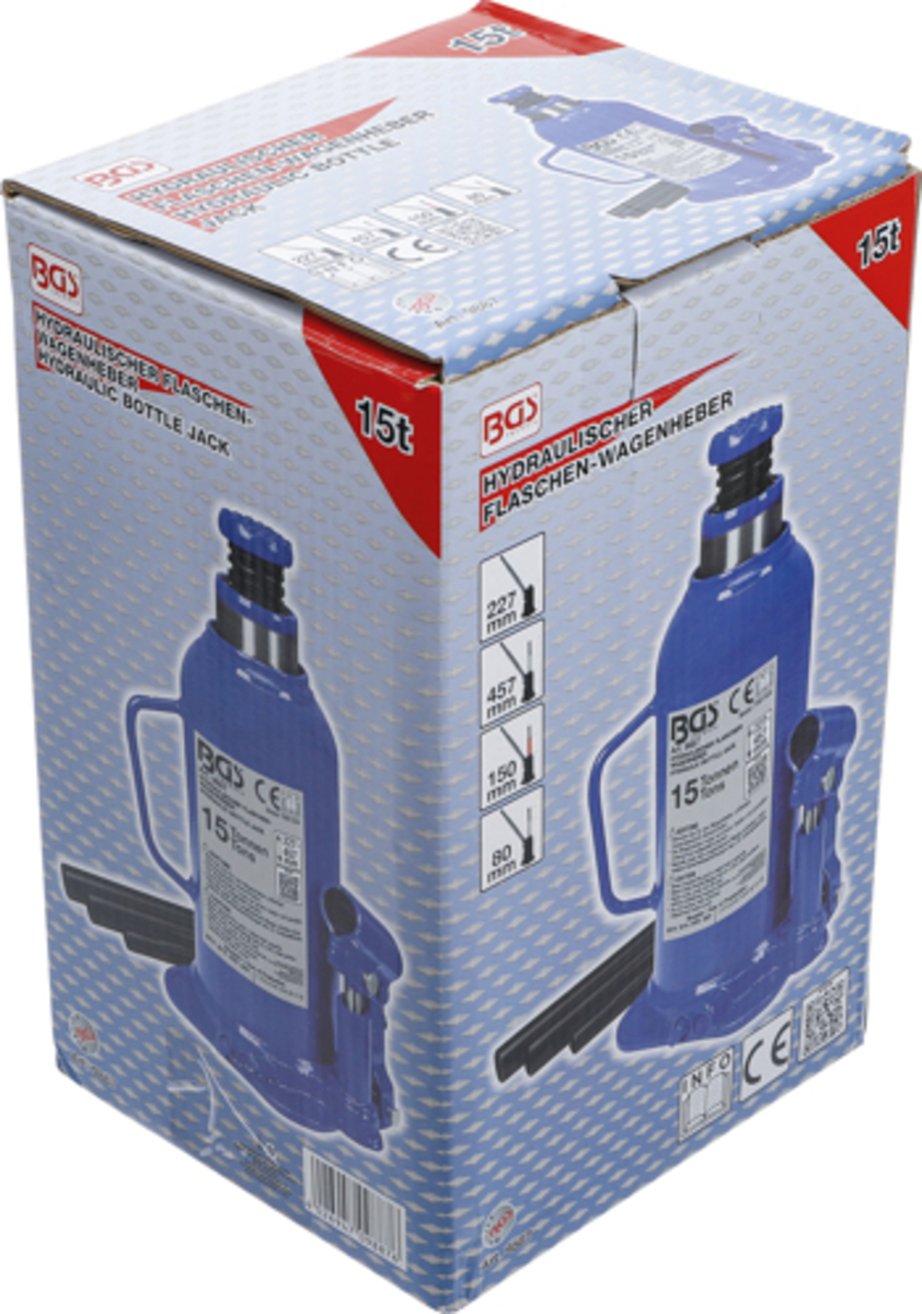 Cric hidraulic profesional tip butelie 15 tone BGS Technic 9887 Cric hidraulic profesional tip butelie 15 tone BGS Technic 9887