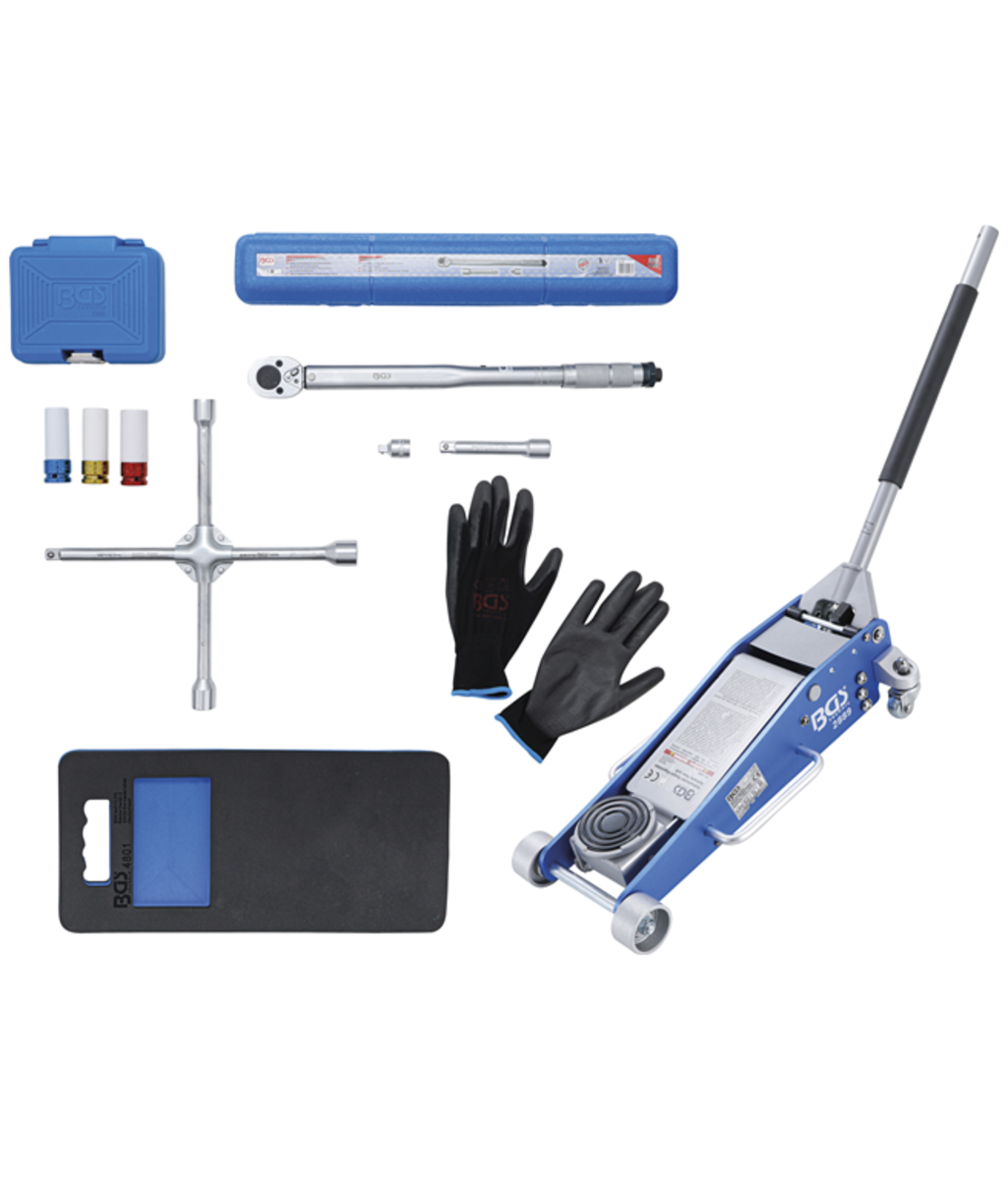 Pachet Cric crocodil hidraulic 2.5 tone din aluminiu + Accesorii BGS Technic 9681 Pachet Cric crocodil hidraulic 2.5 tone din aluminiu + Accesorii BGS Technic 9681