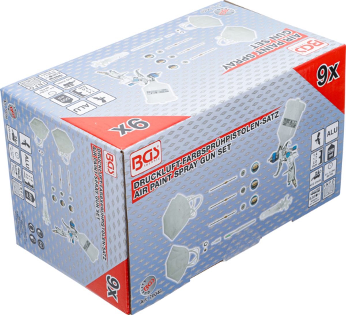 Pistol de vopsit cu duza 1.4 - 1.7 - 2.0 / 600ml BGS Technic 70048 Pistol de vopsit cu duza 1.4 - 1.7 - 2.0 / 600ml BGS Technic 70048