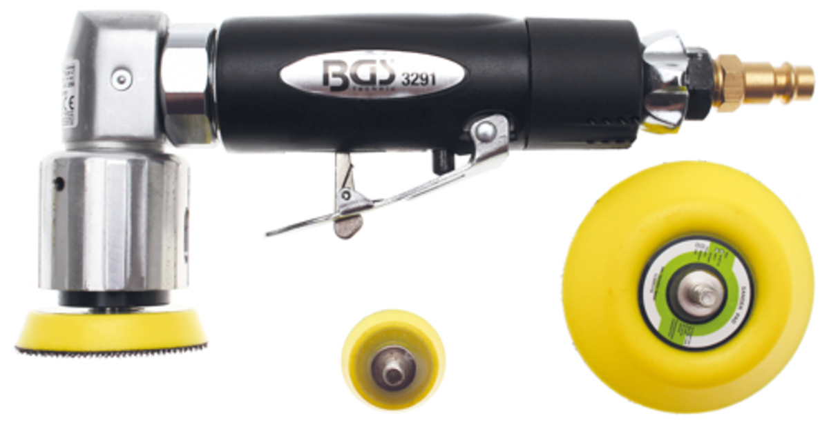 Masina de slefuit / Slefuitor pneumatic cu paduri de 30mm / 50mm / 70mm BGS Technic 3291 Masina de slefuit / Slefuitor pneumatic cu paduri de 30mm / 50mm / 70mm BGS Technic 3291