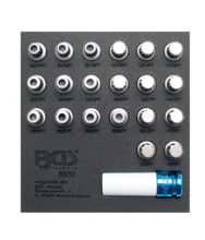 Set biti cu tubulare 1/2" speciali pentru prezoane de roti BMW 210 piese BGS Technic 8932 Set biti cu tubulare 1/2" speciali pentru prezoane de roti BMW 210 piese BGS Technic 8932