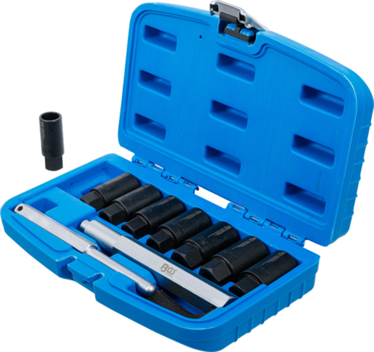 Set tubulare de impact conice pentru prezoane deterioarate si prezoane antifurt 17-24mm BGS Technic 8656 Set tubulare de impact conice pentru prezoane deterioarate si prezoane antifurt 17-24mm BGS Technic 8656