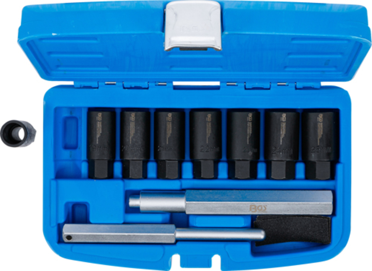 Set tubulare de impact conice pentru prezoane deterioarate si prezoane antifurt 17-24mm BGS Technic 8656 Set tubulare de impact conice pentru prezoane deterioarate si prezoane antifurt 17-24mm BGS Technic 8656